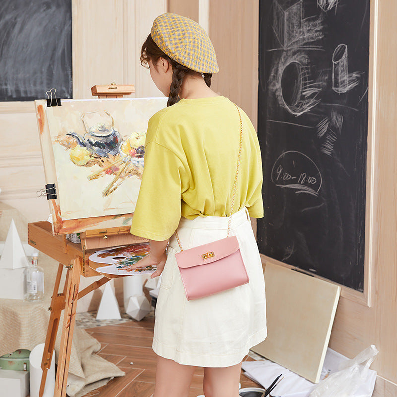 Korean Version of Women's Bag Cover Lock Small Square Bag Foreign Trade Wholesale Spring and Summer New Products, Messenger Mobile Phone Change Bag