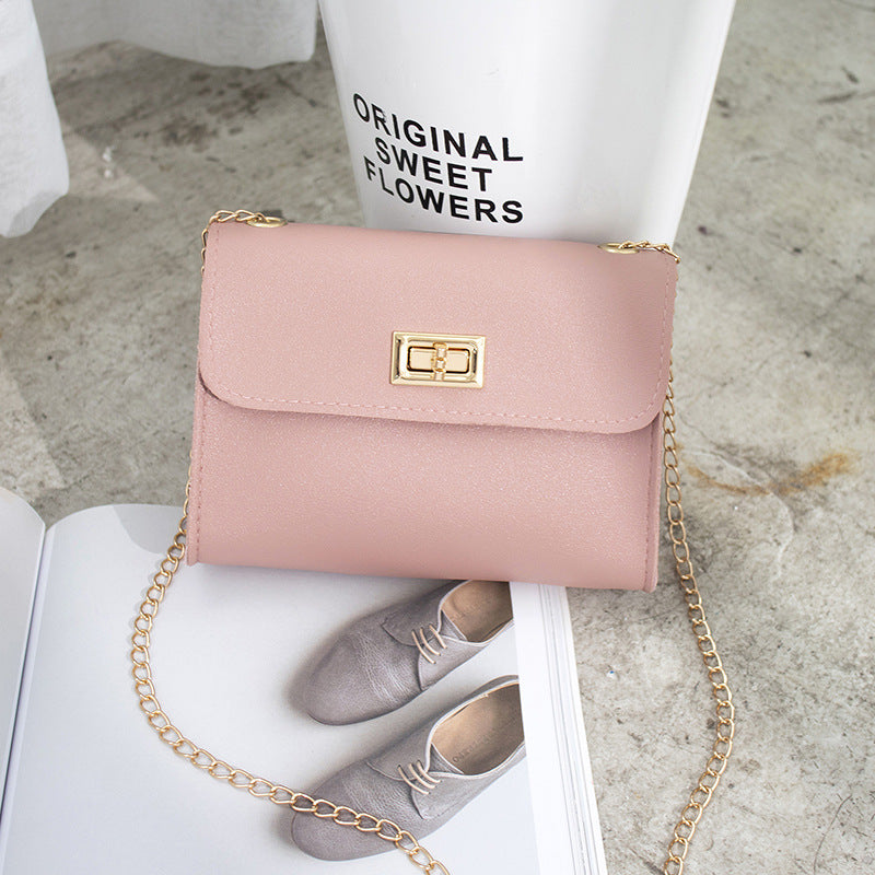 Korean Version of Women's Bag Cover Lock Small Square Bag Foreign Trade Wholesale Spring and Summer New Products, Messenger Mobile Phone Change Bag