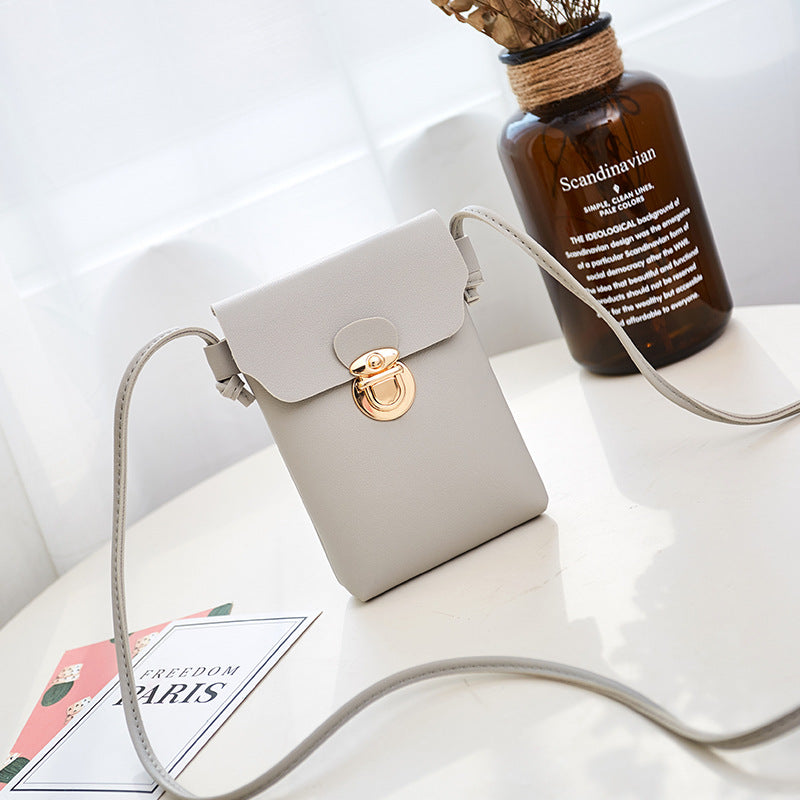 2025 Spring New Korean Version Women's Bag Solid Color Shoulder Mobile Phone Bag Crossbody Change Small Bag Super Hot Low-cost E-commerce Goods