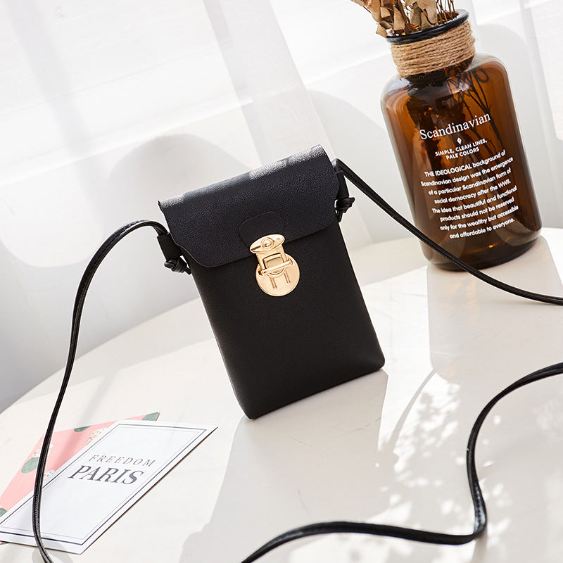 2025 Spring New Korean Version Women's Bag Solid Color Shoulder Mobile Phone Bag Crossbody Change Small Bag Super Hot Low-cost E-commerce Goods