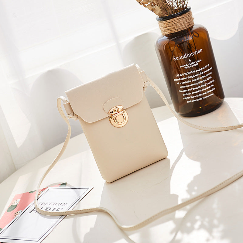 2025 Spring New Korean Version Women's Bag Solid Color Shoulder Mobile Phone Bag Crossbody Change Small Bag Super Hot Low-cost E-commerce Goods