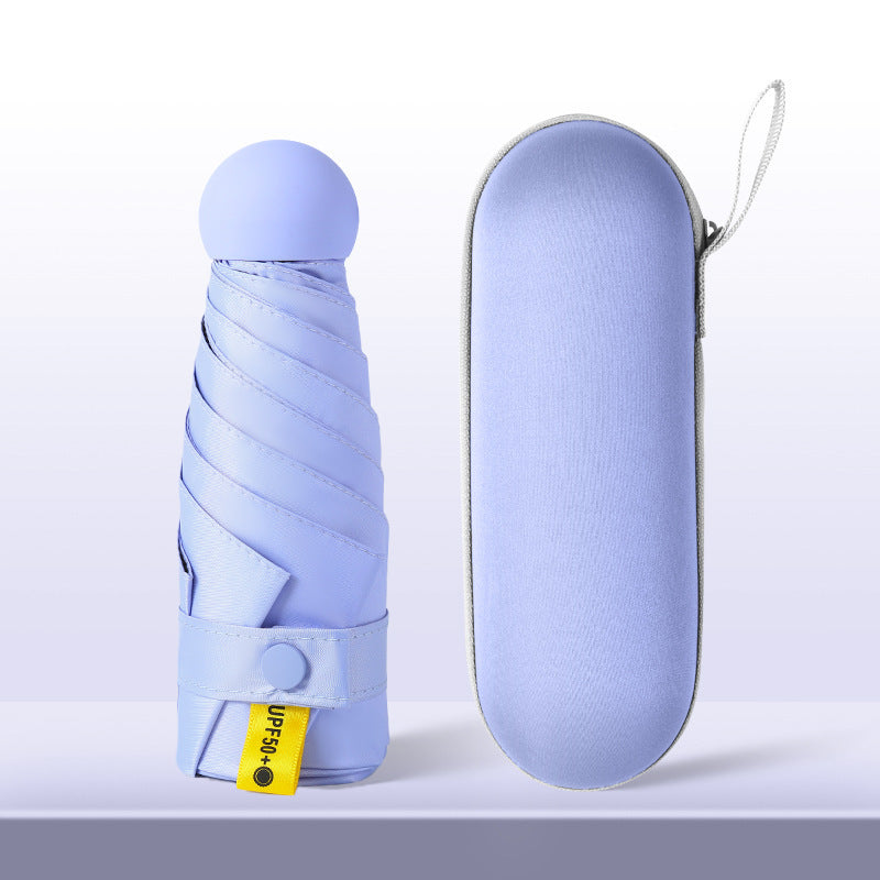 Advertising Umbrella Logo Folding Sun Umbrella Sunscreen Rain and Shine 50% Off Capsule Umbrella Promotional Gifts Umbrella Wholesale