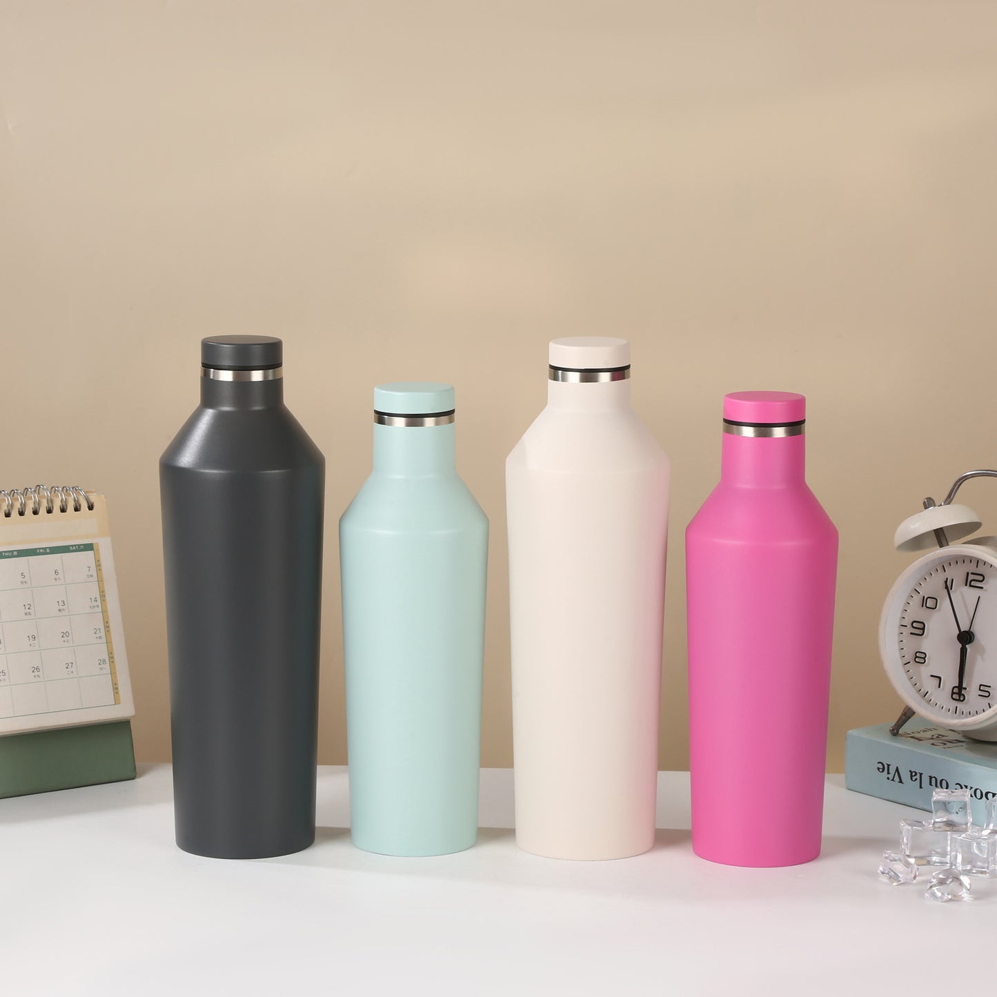 Amazon's New Rhombus Thermos Cup, Foreign Trade 304 Stainless Steel Double-layer Vacuum Water Cup, Outdoor Sports Cup
