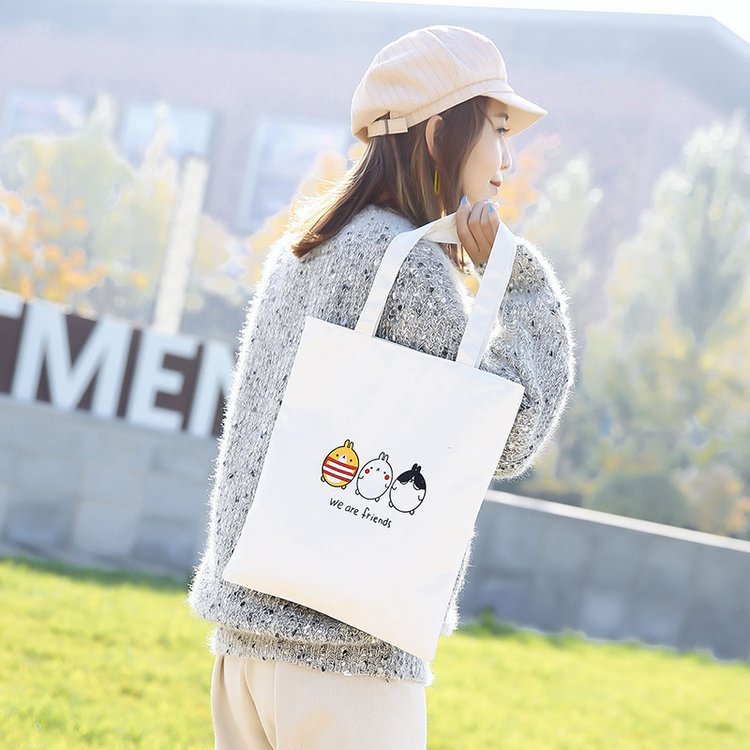 Canvas Bag Female Student Korean Version Large Capacity Simple Shoulder Bag Handbag To Picture Wholesale