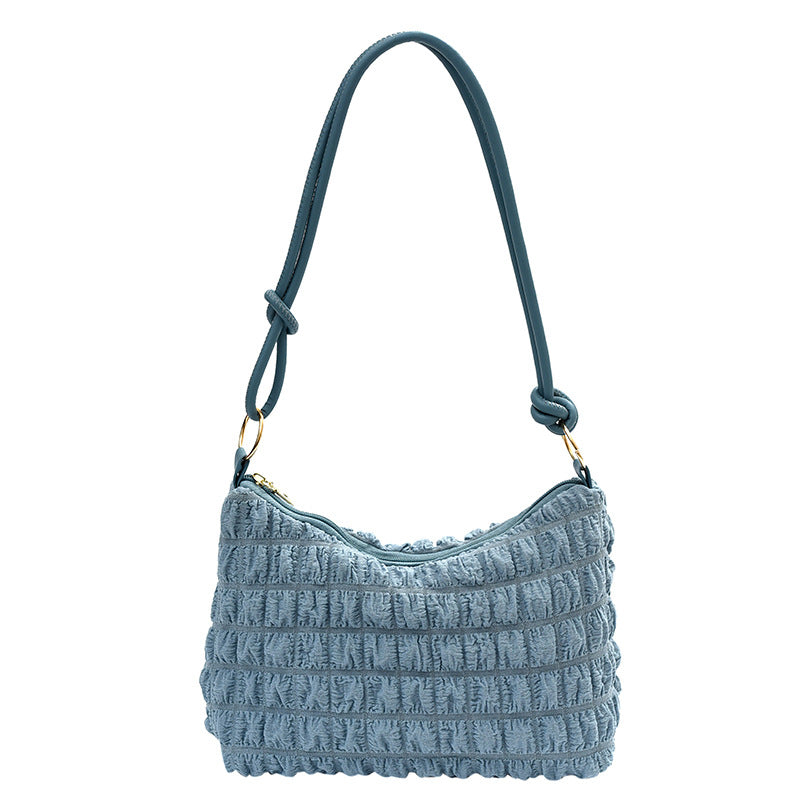 2025 Small Fresh Bubble Bag Women's Soft Folded Underarm Bag Girls Fashion Trend Shoulder Bag Korean Version Jane