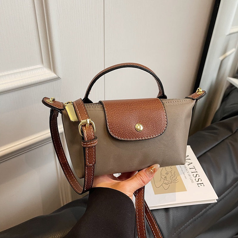Popular Bag Women 2025 Spring and Summer New High-end Nylon Dumpling Bag Versatile Messenger Canvas Handbag