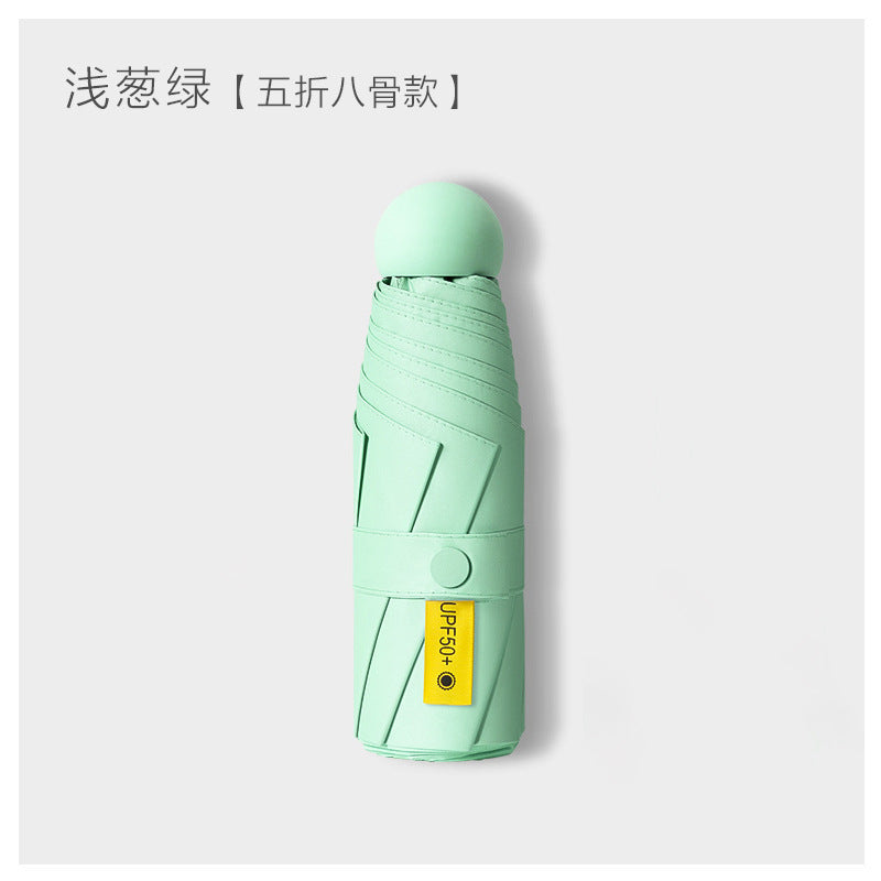 Ultra-light Umbrella Folding Sunshade Sun Umbrella Men's and Women's Foldable Souvenir Gift Capsule Box Promotional Umbrella