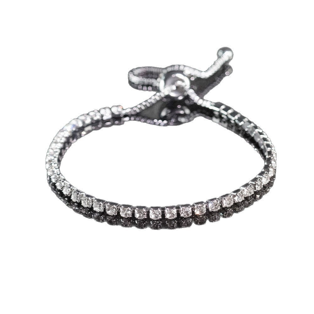 Cross-border Explosive Zircon Tennis Bracelet Adjustable Full Diamond Bracelet Light Luxury High-end Women's Bracelet Jewelry Women