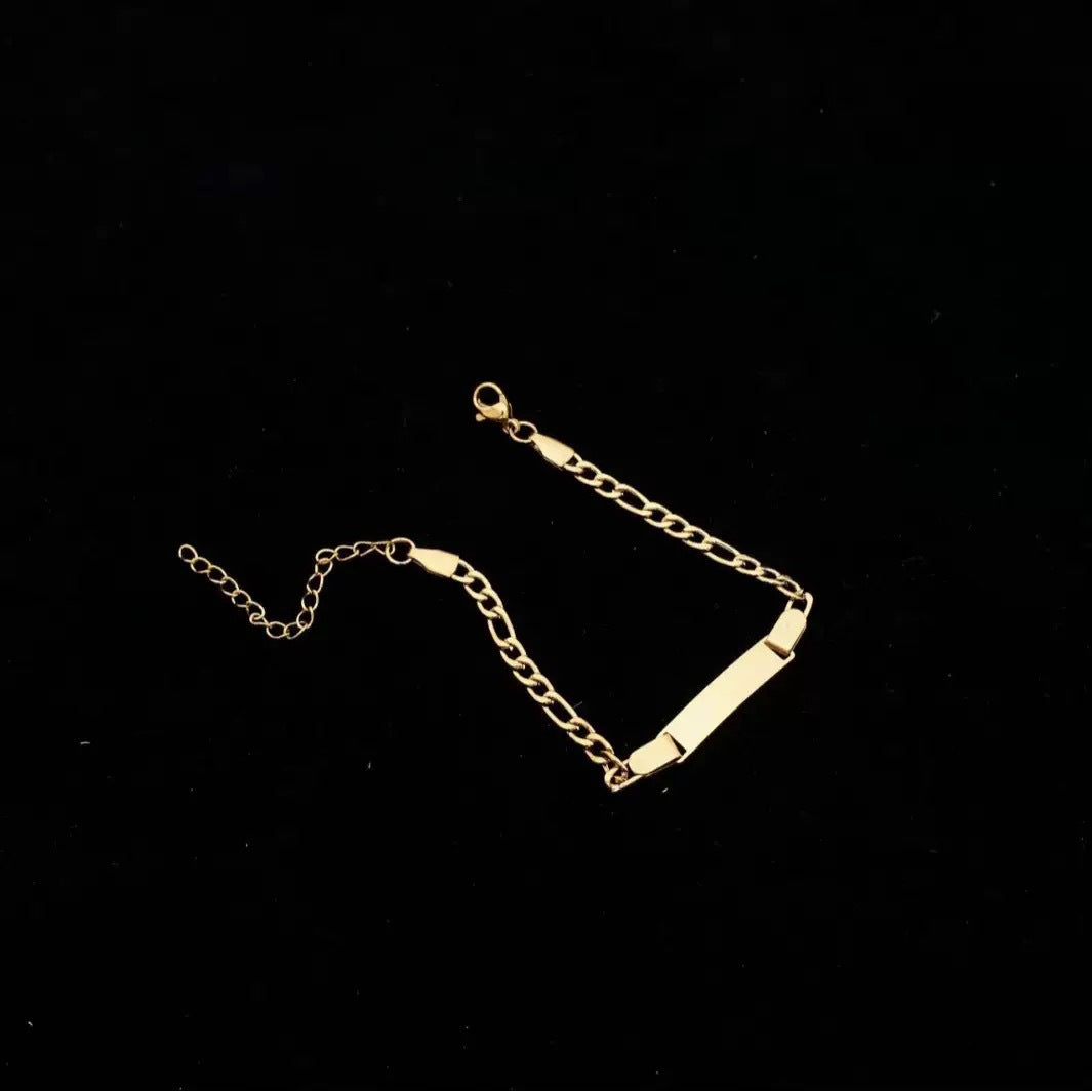 Couple Stainless Steel Bracelet, Foreign Trade Explosion, Men's and Women's Titanium Steel Jewelry Ins Commemorative Gift Can Be Engraved