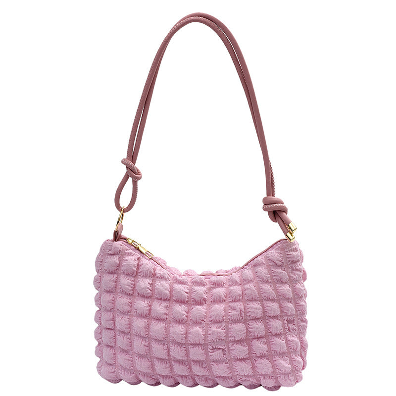 2025 Small Fresh Bubble Bag Women's Soft Folded Underarm Bag Girls Fashion Trend Shoulder Bag Korean Version Jane