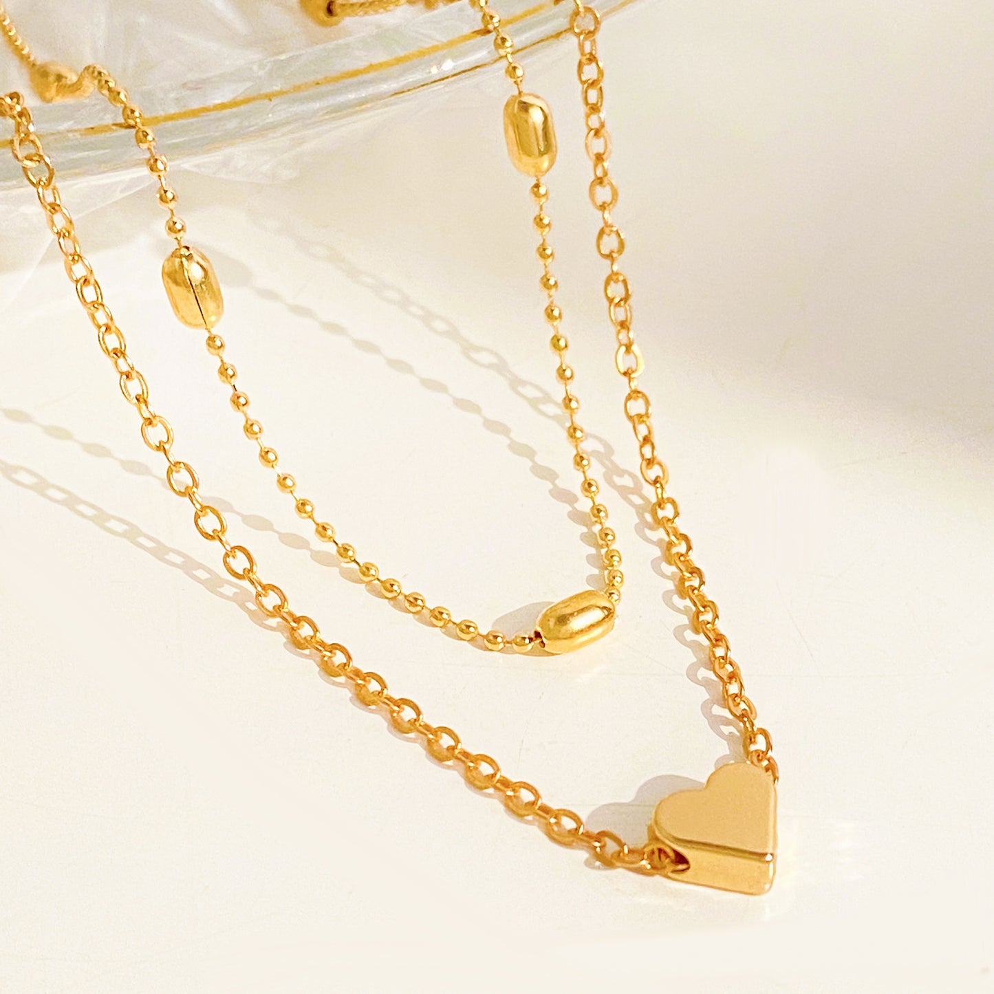 European and American New Anklet Fashion Round Bead Chain Multi-layer Love Alloy Women's Foot Jewelry Beach Anklet Cross-border Jewelry