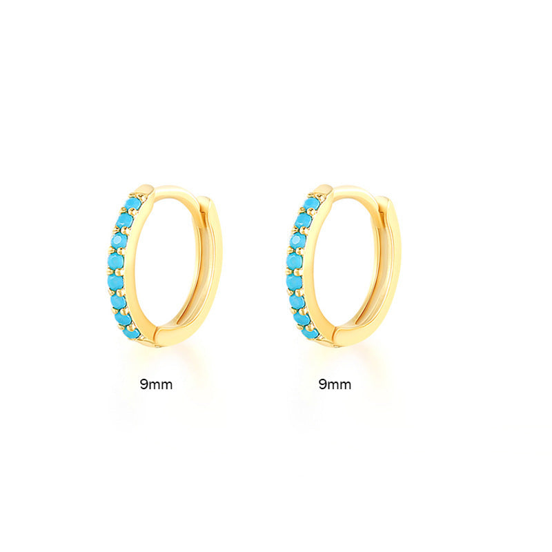 Europe and The United States Hot-selling Models, Circle Diamond Earrings, Earrings, Zircon Ear Buckles, Light Luxury Fashion Earrings, Jewelry
