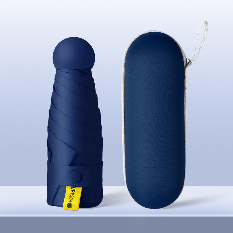 Advertising Umbrella Logo Folding Sun Umbrella Sunscreen Rain and Shine 50% Off Capsule Umbrella Promotional Gifts Umbrella Wholesale