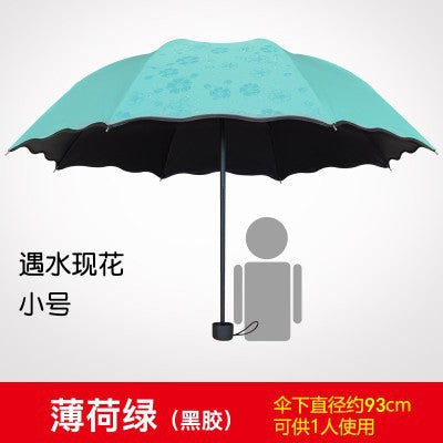 UV vinyl sun umbrella sunscreen sunshade umbrella UV protection women's three folding advertising umbrella wholesale custom logo