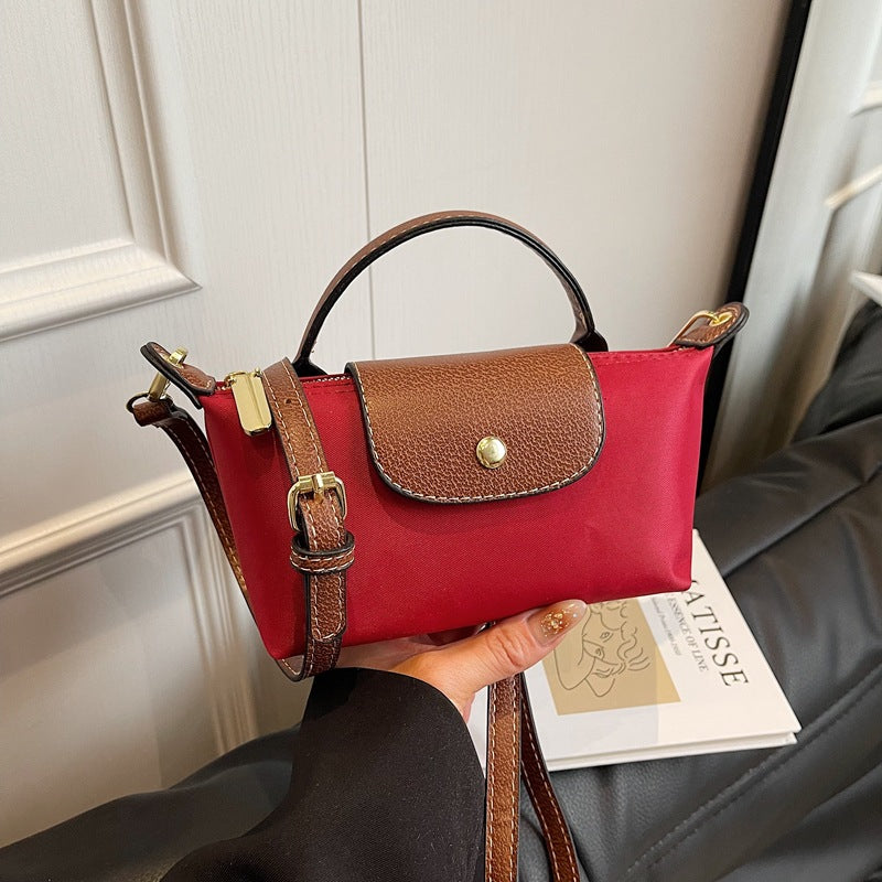 Popular Bag Women 2025 Spring and Summer New High-end Nylon Dumpling Bag Versatile Messenger Canvas Handbag