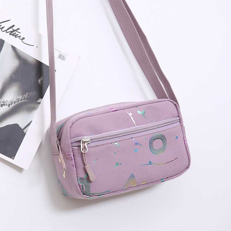 New Trendy Fashion Sports Mobile Phone Bag Casual Shoulder Bag Women's Messenger Bag Lightweight Waterproof Nylon Small Bag Women's Bag