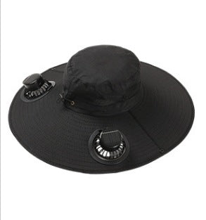 UV Protection Sunshade Explosion Outdoor Summer Fishing Protection Sunscreen Air Conditioner Fan Fisherman Sun Hat