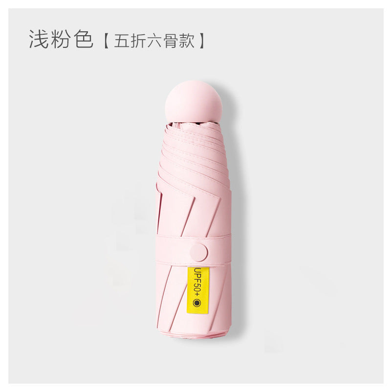 Ultra-light Umbrella Folding Sunshade Sun Umbrella Men's and Women's Foldable Souvenir Gift Capsule Box Promotional Umbrella