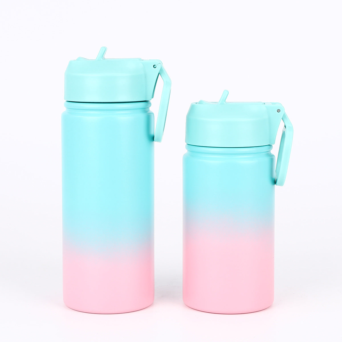 Stainless Steel Thermos Cup High Value Outdoor Sports Water Cup Gradual Change Color Car Space Pot Can Be Customized Logo