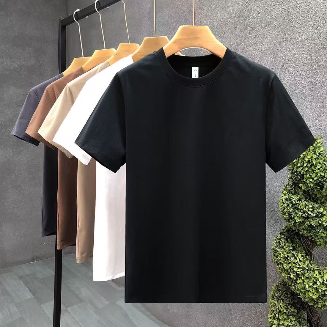 Short-sleeved T-shirt Men's 2025 Summer New Loose Opaque Pure Cotton Bottoming Shirt Teen Trendy Top T-shirt Ins