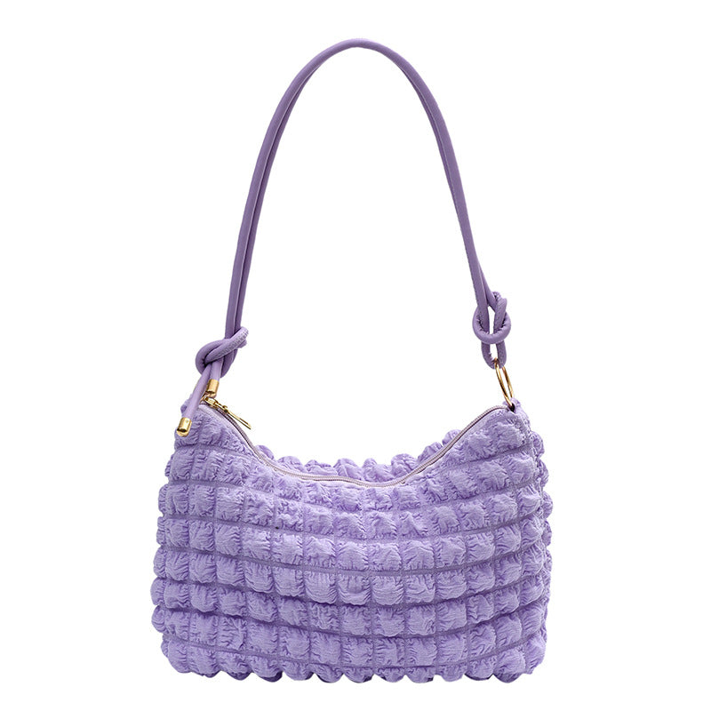 2025 Small Fresh Bubble Bag Women's Soft Folded Underarm Bag Girls Fashion Trend Shoulder Bag Korean Version Jane