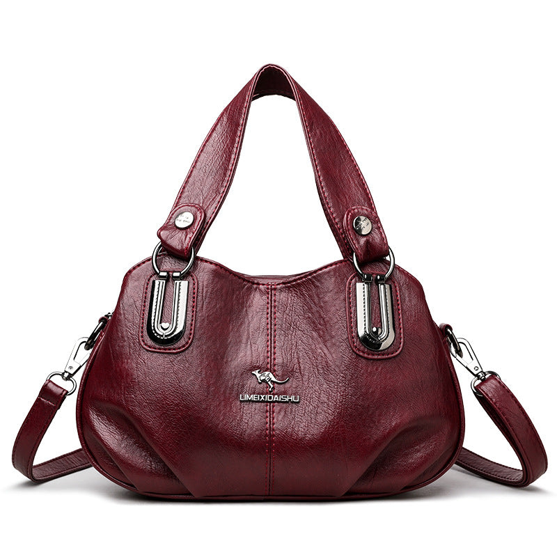 Hot-selling Handbag Large-capacity European and American Style Middle-aged Mother Bag Multi-compartment Shoulder Messenger Bag Cross-border Wholesale
