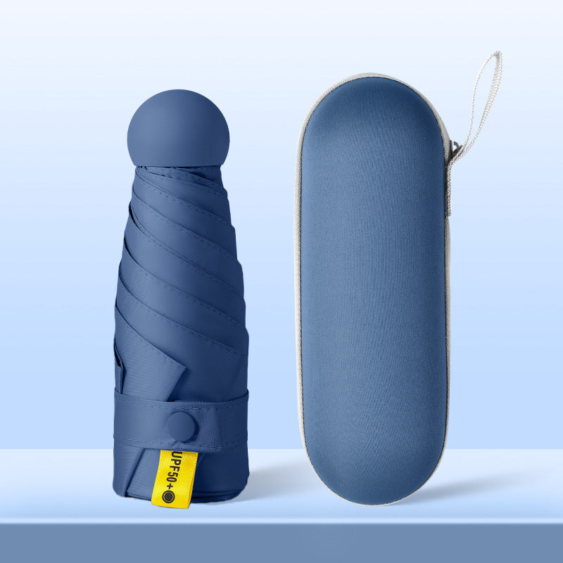Advertising Umbrella Logo Folding Sun Umbrella Sunscreen Rain and Shine 50% Off Capsule Umbrella Promotional Gifts Umbrella Wholesale