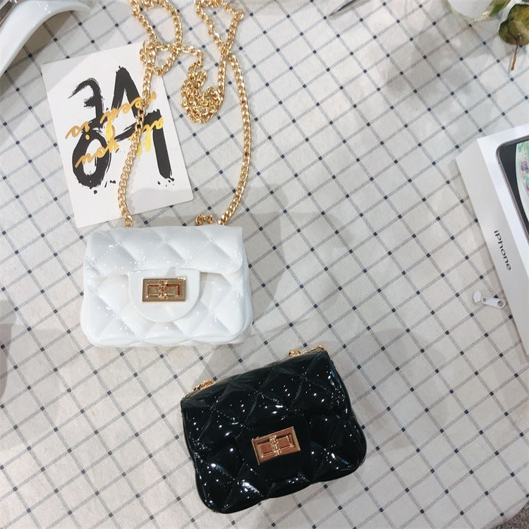 Summer Mini Jelly Bag Crossbody Shoulder Bag Korean Version Diamond Chain Bag Pvc Change Woman