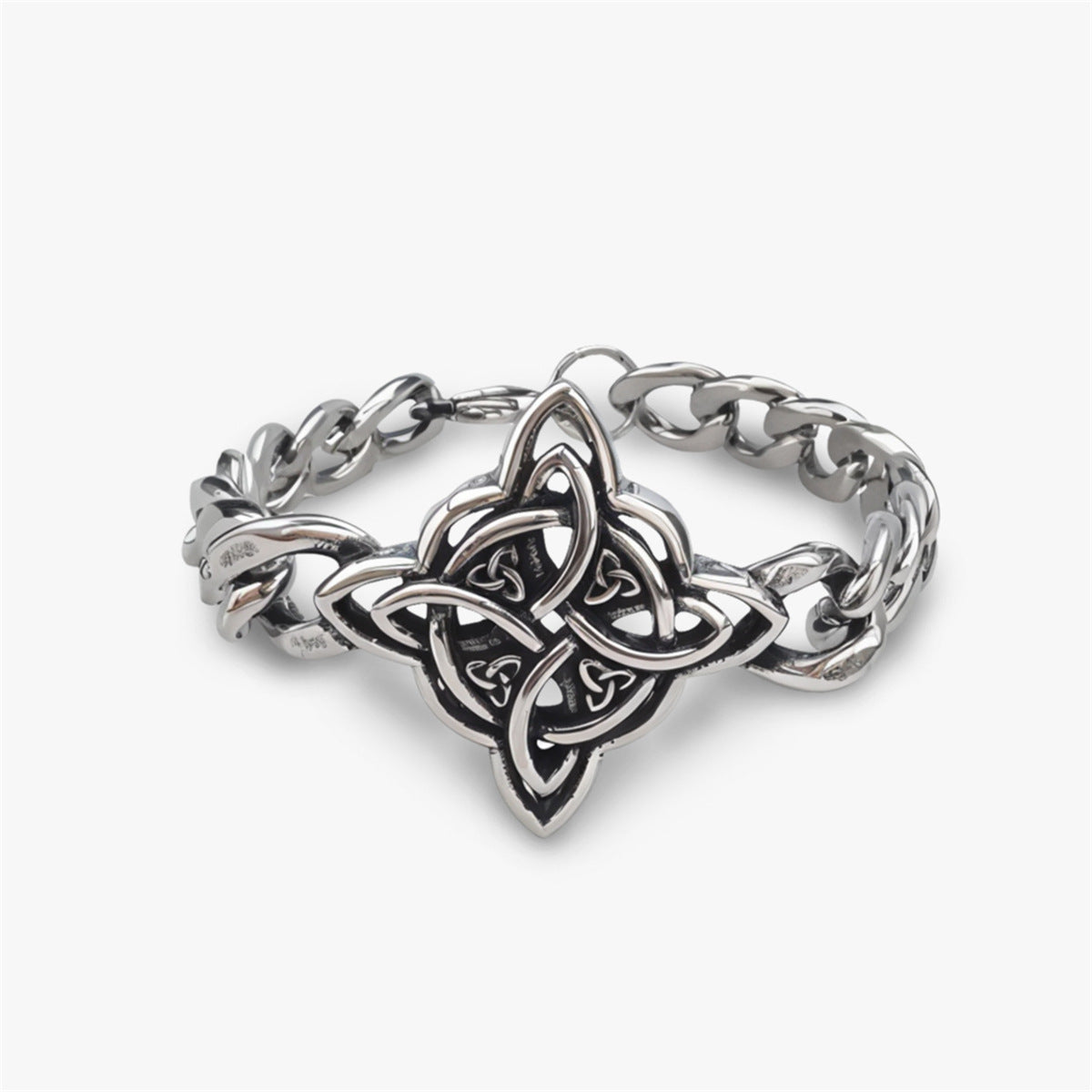 Amazon Vintage Celtic Knot Skull Stainless Steel Cuban Bracelet Cross Punk Men's Jewelry, Popular