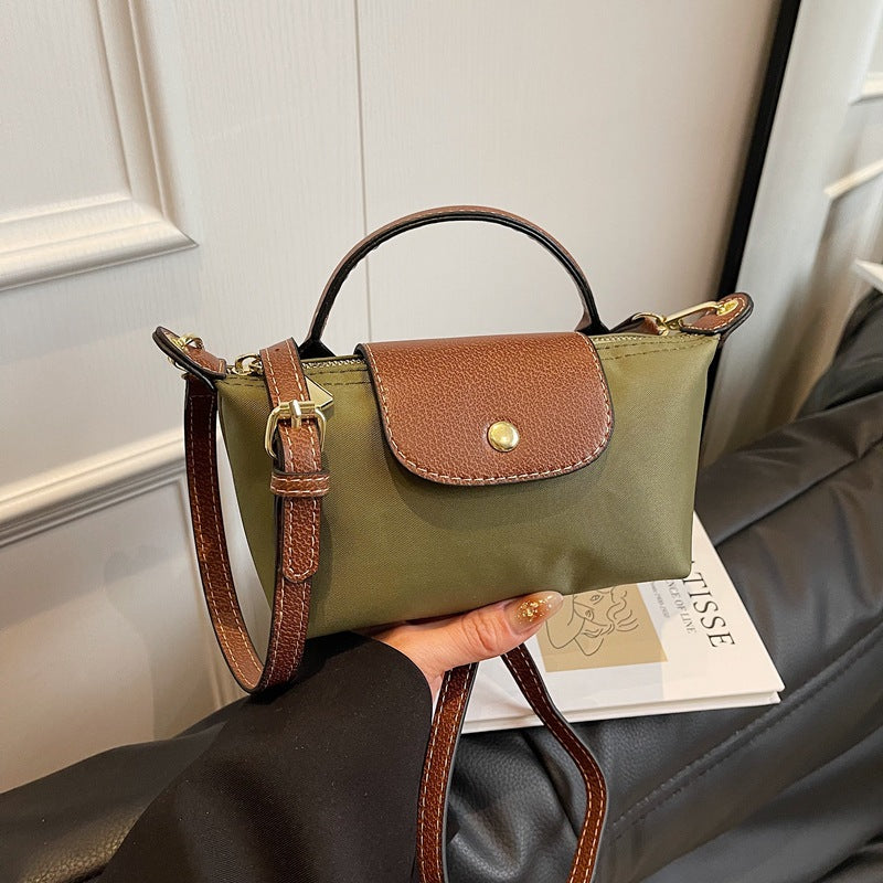 Popular Bag Women 2025 Spring and Summer New High-end Nylon Dumpling Bag Versatile Messenger Canvas Handbag