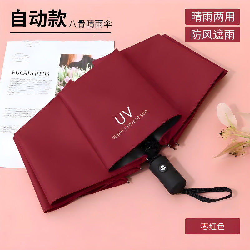 Umbrella Parasol Automatic Umbrella Sunscreen Umbrella Uv Rain Umbrella Wholesale Folding Umbrella Wholesale Can Be Customized Logo
