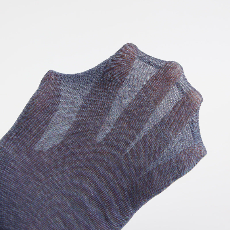Men's Socks, Thin Medium Tube Men's Socks, Men's Business Socks, Spring and Summer Men's Stockings, Men's Ice Silk Solid Color Wholesale