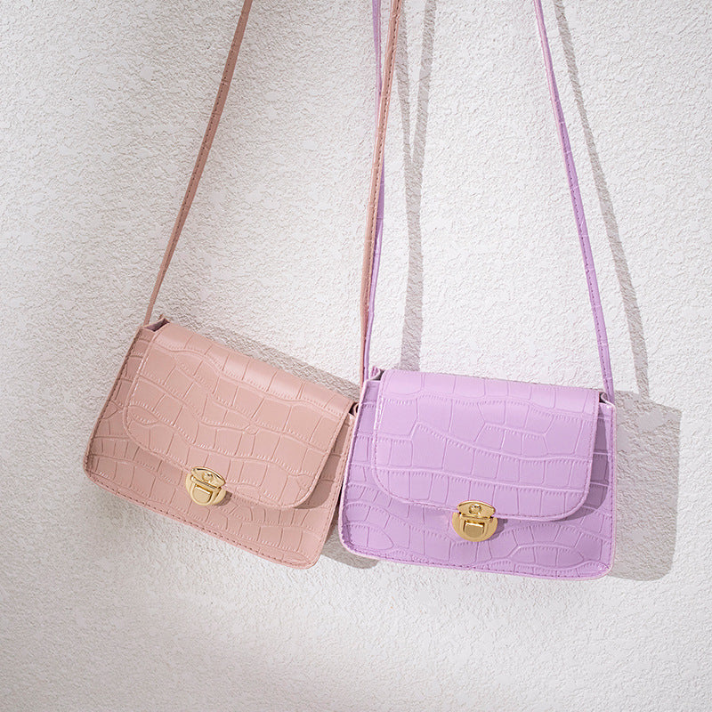 Foreign Trade Wholesale 2021 Trendy Korean Version Fashion Crocodile Pattern Shoulder Women's Bag Bag Mobile Phone Makeup Versatile Messenger Bag