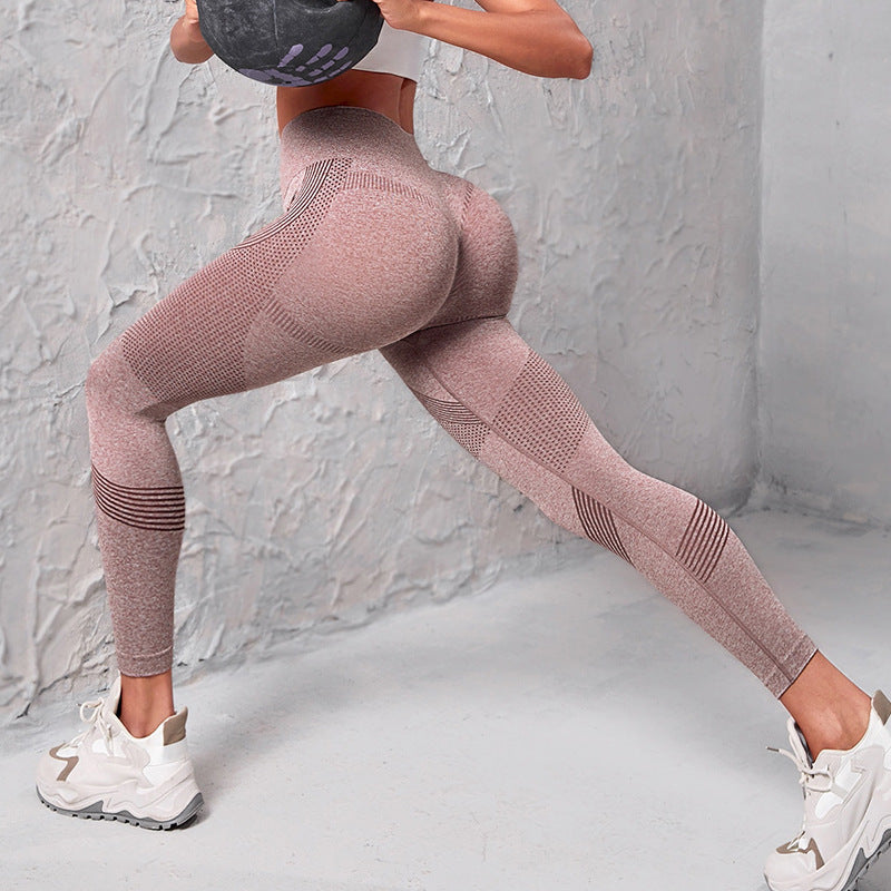Hot-selling in Europe and America, Seamless Hip-lifting Fitness Pants, Belly-tight High-waisted Peach Hip Yoga Pants