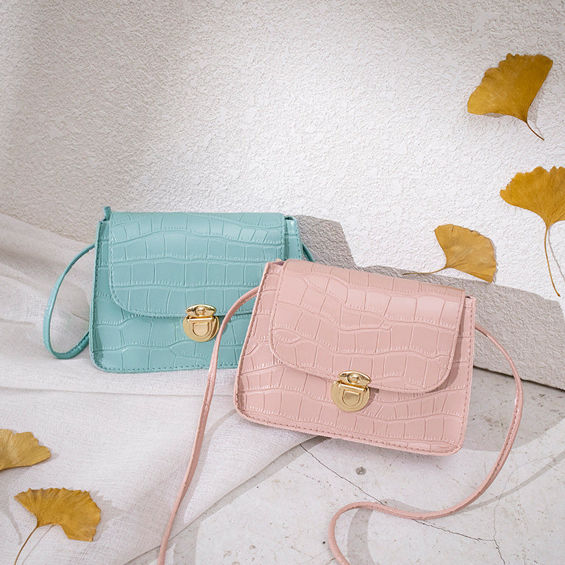 Foreign Trade Wholesale 2021 Trendy Korean Version Fashion Crocodile Pattern Shoulder Women's Bag Bag Mobile Phone Makeup Versatile Messenger Bag