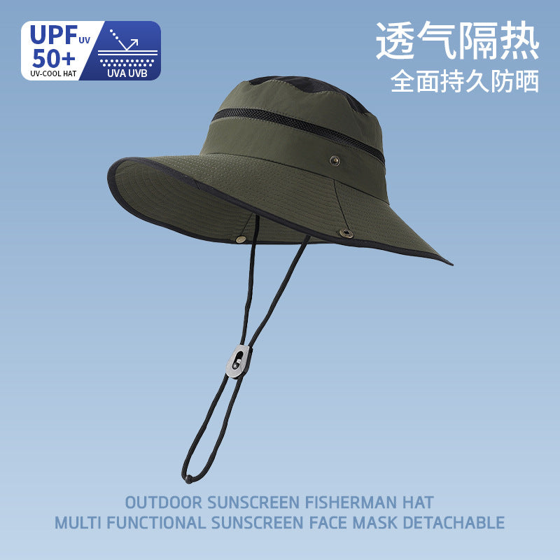 Fisherman Hat Men's Outdoor UV Protection Sun Hat Mountaineering Fishing Sun Hat Cycling Sun Hat Sun Hat