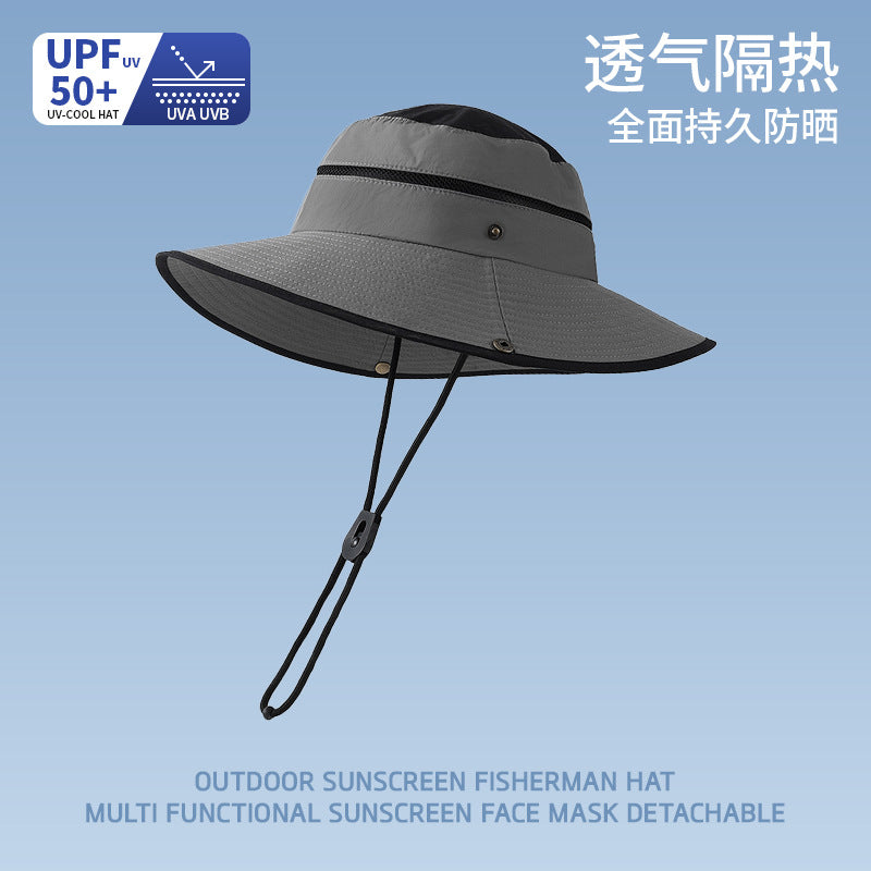 Fisherman Hat Men's Outdoor UV Protection Sun Hat Mountaineering Fishing Sun Hat Cycling Sun Hat Sun Hat