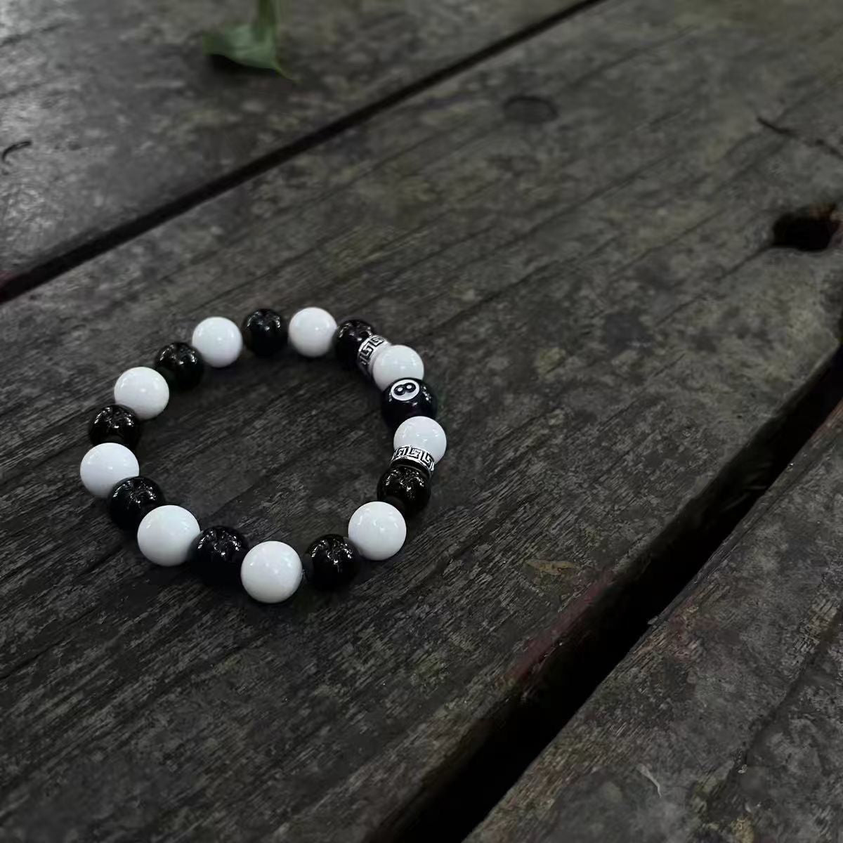 Popular Billiard Black Eight Bracelet Men's Versatile Non-fading Bracelet Super Fairy Couple Men's and Women's Beaded Jewelry