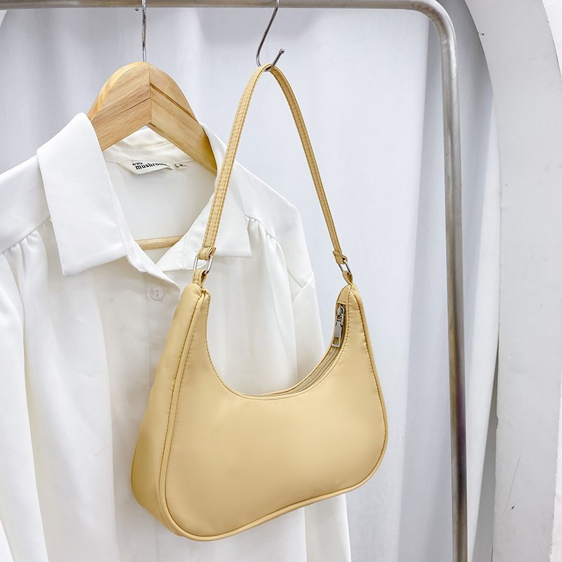 Nylon Messenger Bag Women's New Trendy Dumpling Bag Lightweight Small Satchel Underarm Bag Solid Color Shoulder Women's Bag