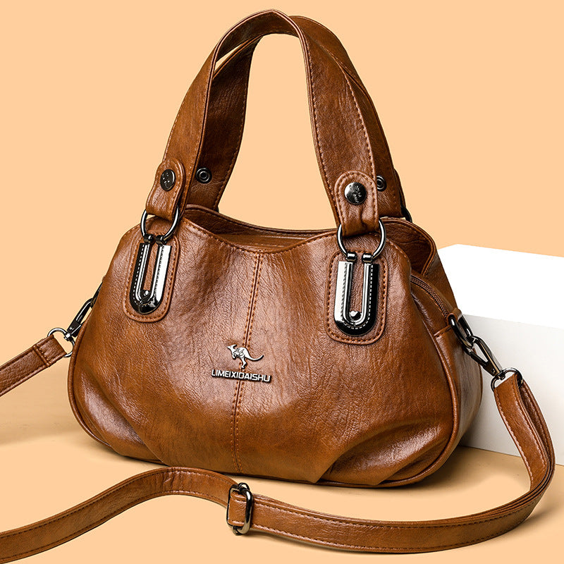 Hot-selling Handbag Large-capacity European and American Style Middle-aged Mother Bag Multi-compartment Shoulder Messenger Bag Cross-border Wholesale