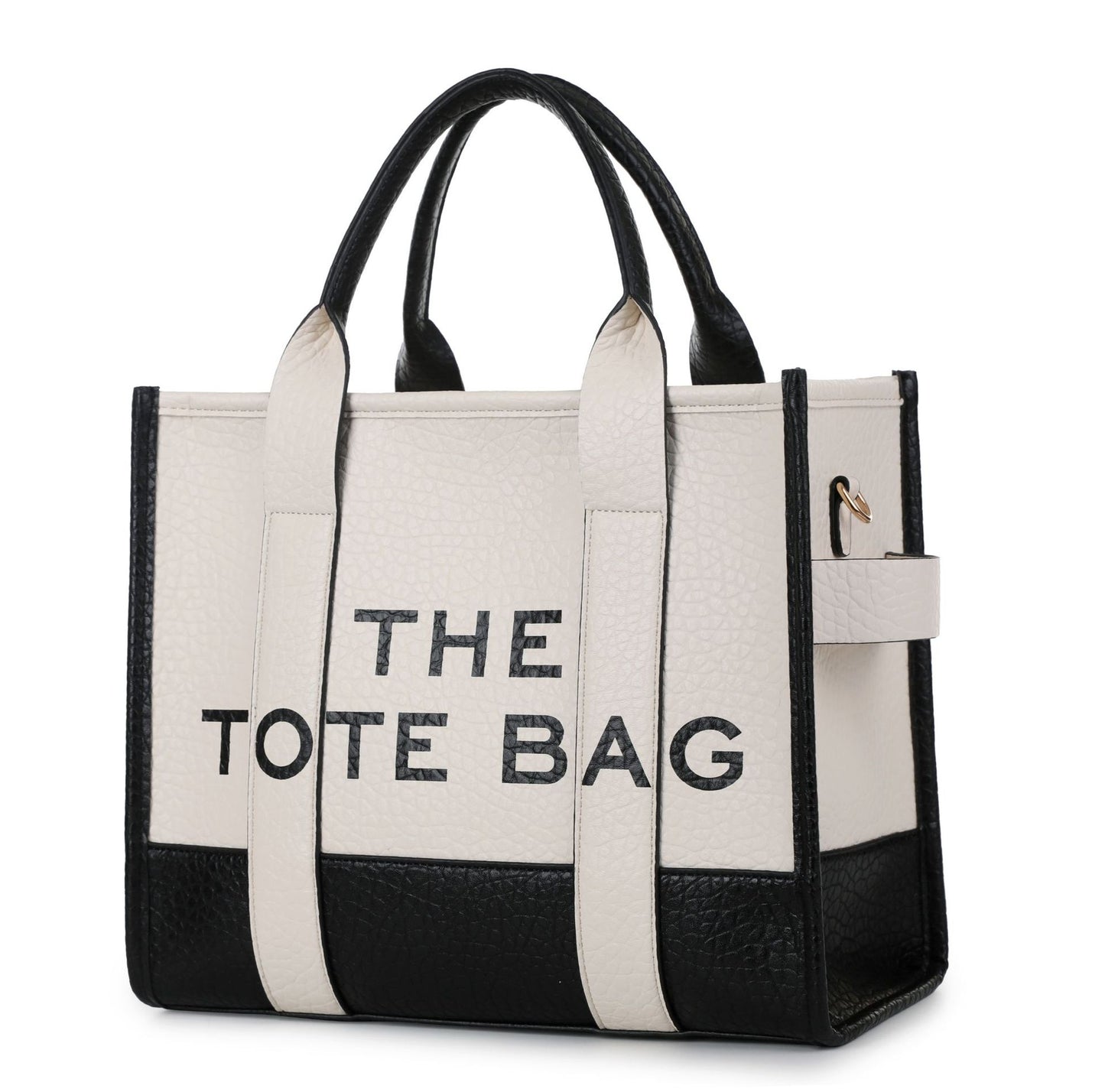 Foreign Trade Cross-border Double-color PU Letter Tote Bag, Fashionable and Versatile Women's Shoulder Messenger Bag Going Out Handbag