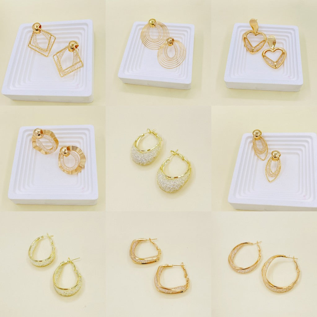 XP17 Exquisite Super Flash Mesh Yarn Zircon Earrings Women's Ins Trendy Light Luxury Niche High-end Design Pendant Stud Earrings
