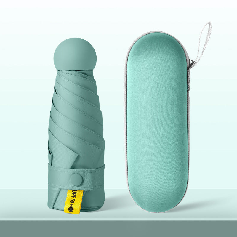 Advertising Umbrella Logo Folding Sun Umbrella Sunscreen Rain and Shine 50% Off Capsule Umbrella Promotional Gifts Umbrella Wholesale