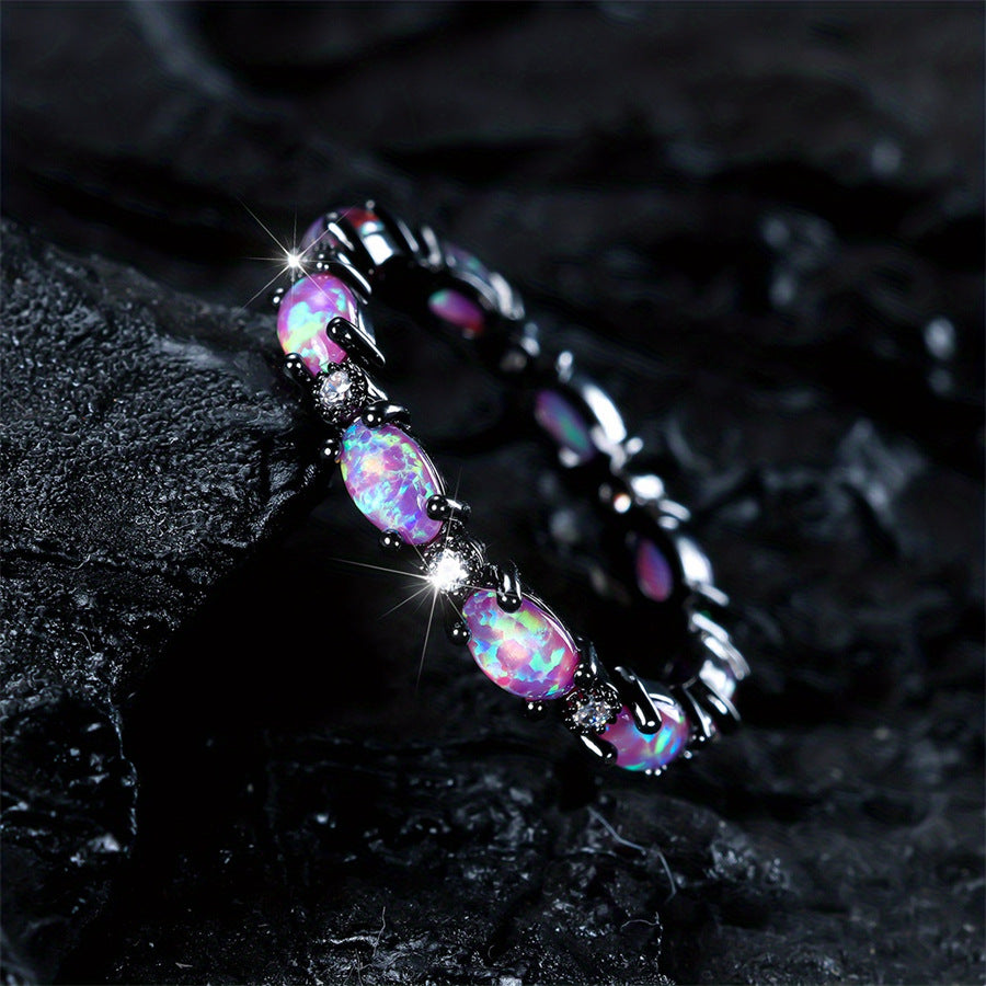 Ring Popular Hot Selling European and American Rings Female Opal Ring Wholesale