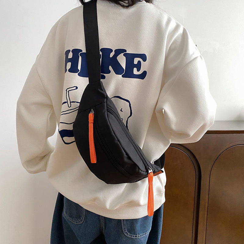 Foreign Trade Hot-selling Fanny Pack Cross-border Trend Breast Bag Large-capacity Couple Satchel Korean Version Leisure Outdoor Student Shoulder Bag