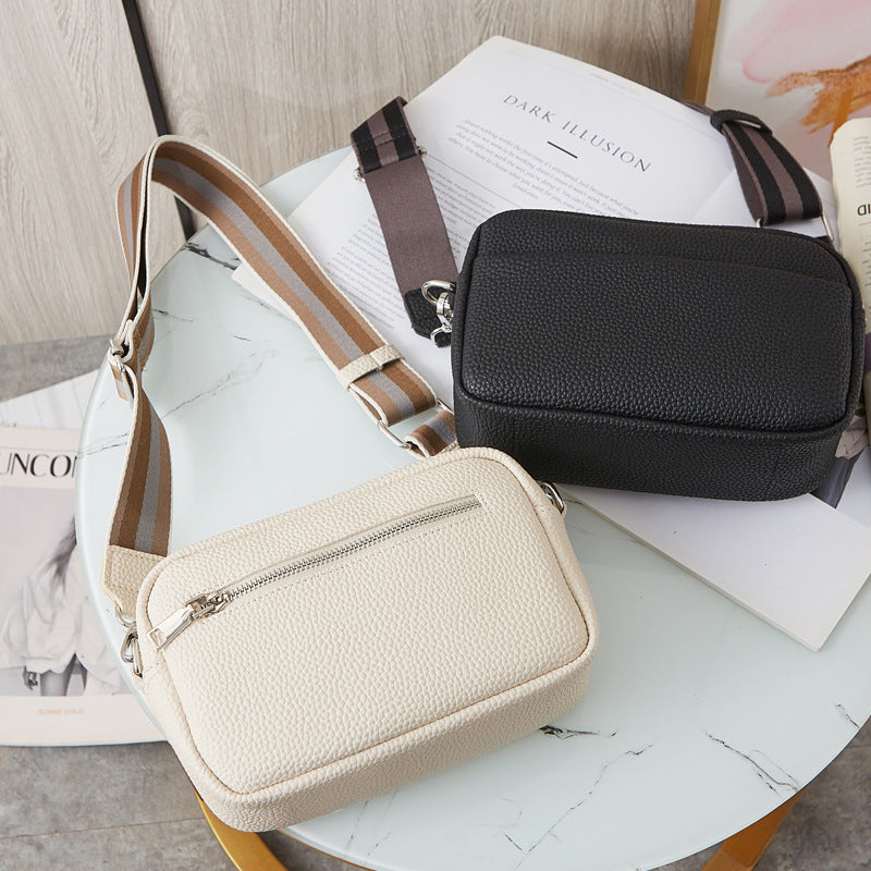 Foreign Trade Hot-selling Women's Bags 2025 Spring and Summer New Small Square Bag Wide Shoulder Strap Single Shoulder Oblique Span Bag Wholesale Delivery