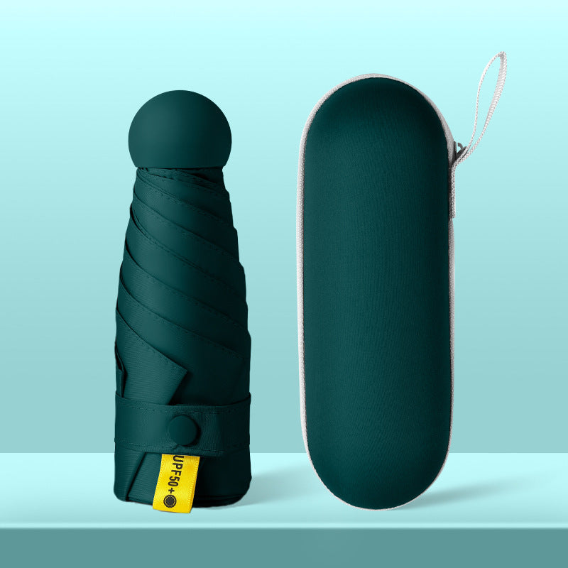 Advertising Umbrella Logo Folding Sun Umbrella Sunscreen Rain and Shine 50% Off Capsule Umbrella Promotional Gifts Umbrella Wholesale