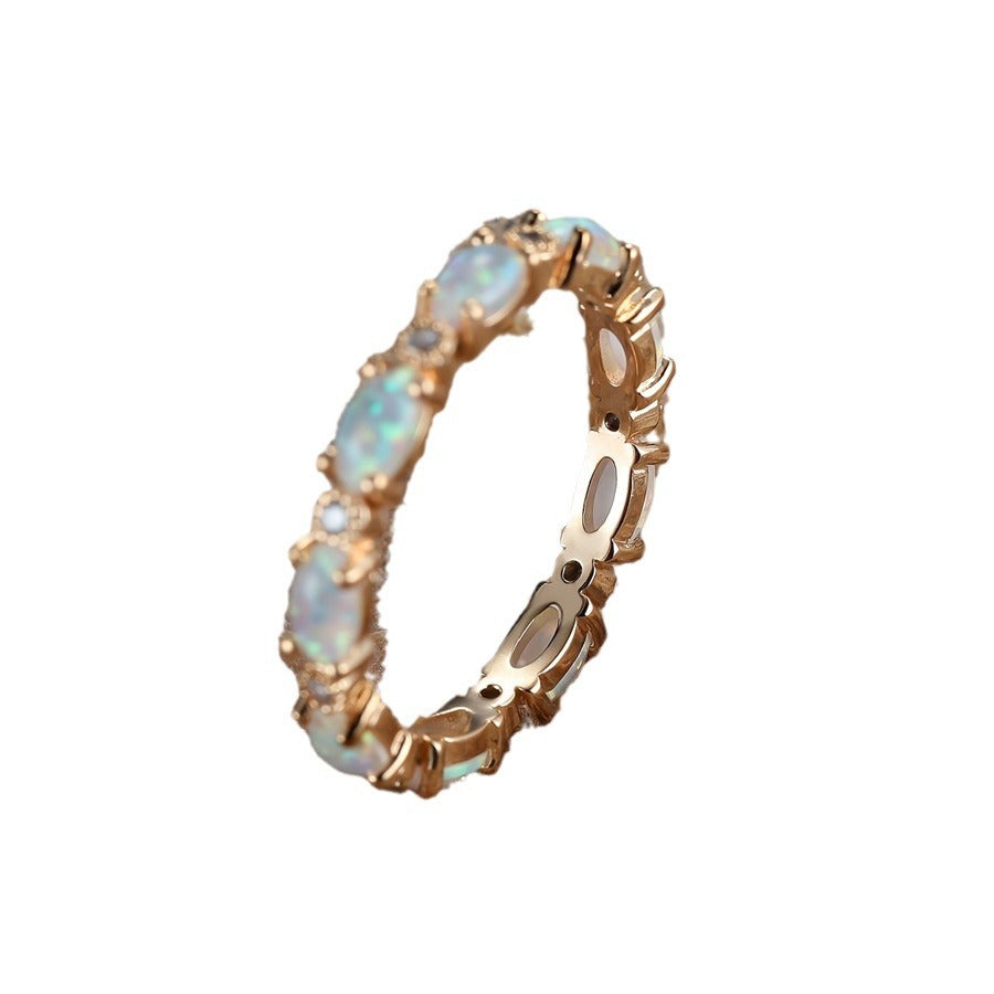 Ring Popular Hot Selling European and American Rings Female Opal Ring Wholesale