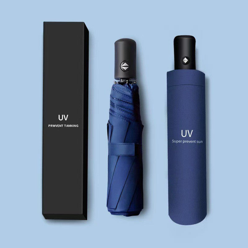 UV vinyl sun umbrella sunscreen sunshade umbrella UV protection women's three folding advertising umbrella wholesale custom logo