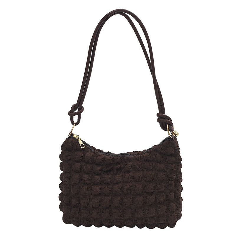 2025 Small Fresh Bubble Bag Women's Soft Folded Underarm Bag Girls Fashion Trend Shoulder Bag Korean Version Jane